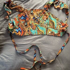 SHEIN Multicolor Abstract Print Top